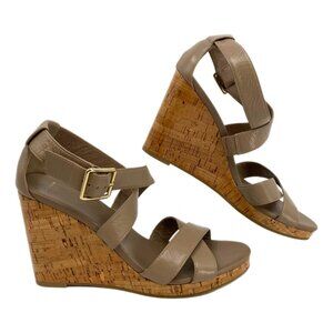 Cole Haan Brown Strappy Cork Wedges | Size 7